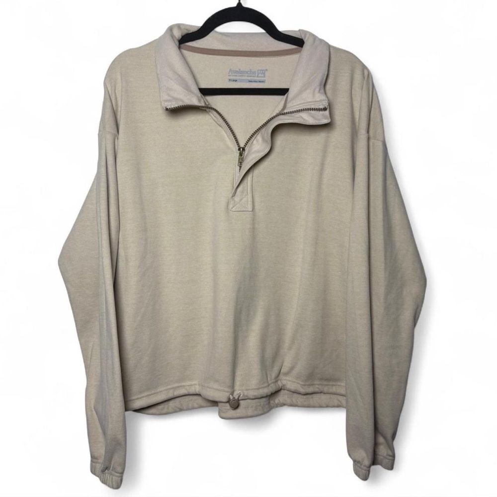 Avalanche XL Cream Quarter Zip Pullover Sweatshirt Women’s Casual